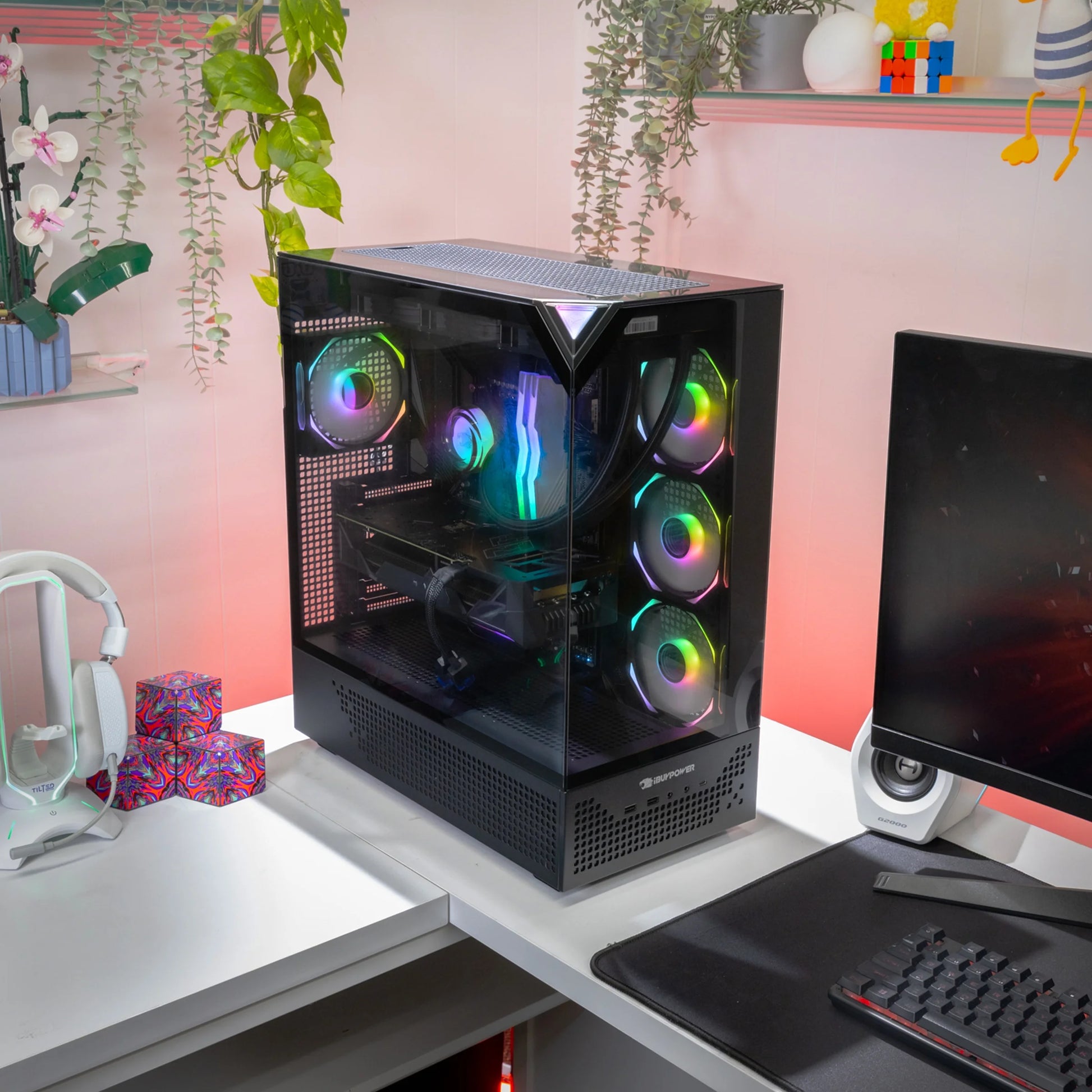 Element Pro Black Gaming PC Desktop Computer Intel I9 14900KF, NVIDIA Geforce RTX 5070 12GB, 32GB RAM, 2TB SSD, Windows 11 EPBI9N5701 (Get Battlefield 6 with Purchase - See Instructions)